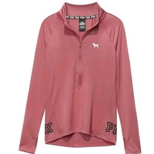 💕Victoria’s Secret PINK Soft Begonia Ultimate Quarter Zip Jacket Size S💕